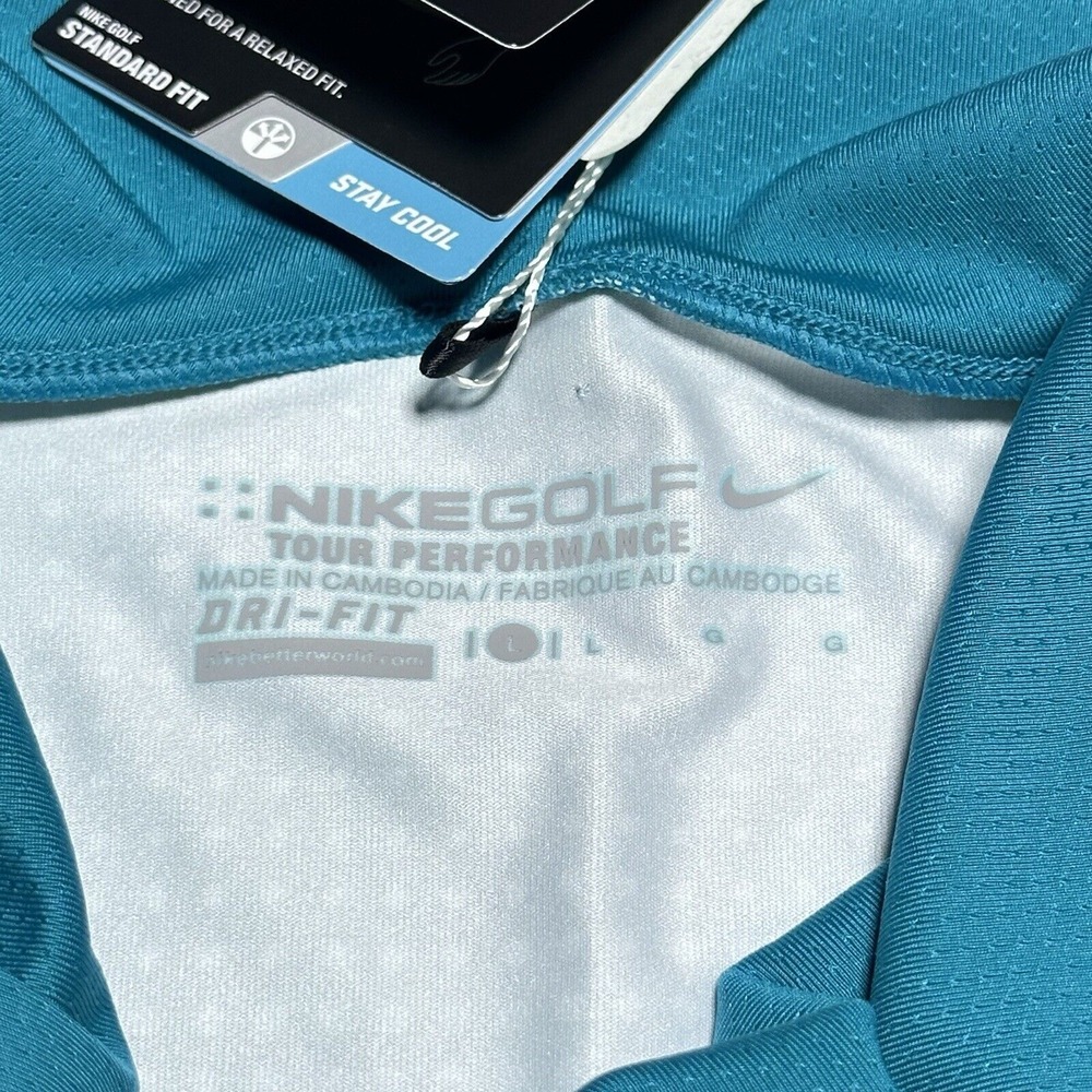 NEW Nike Tour Golf Performance Dot Geometric Print Polo Shirt Womens Large NWT‎ - Picture 10 of 16